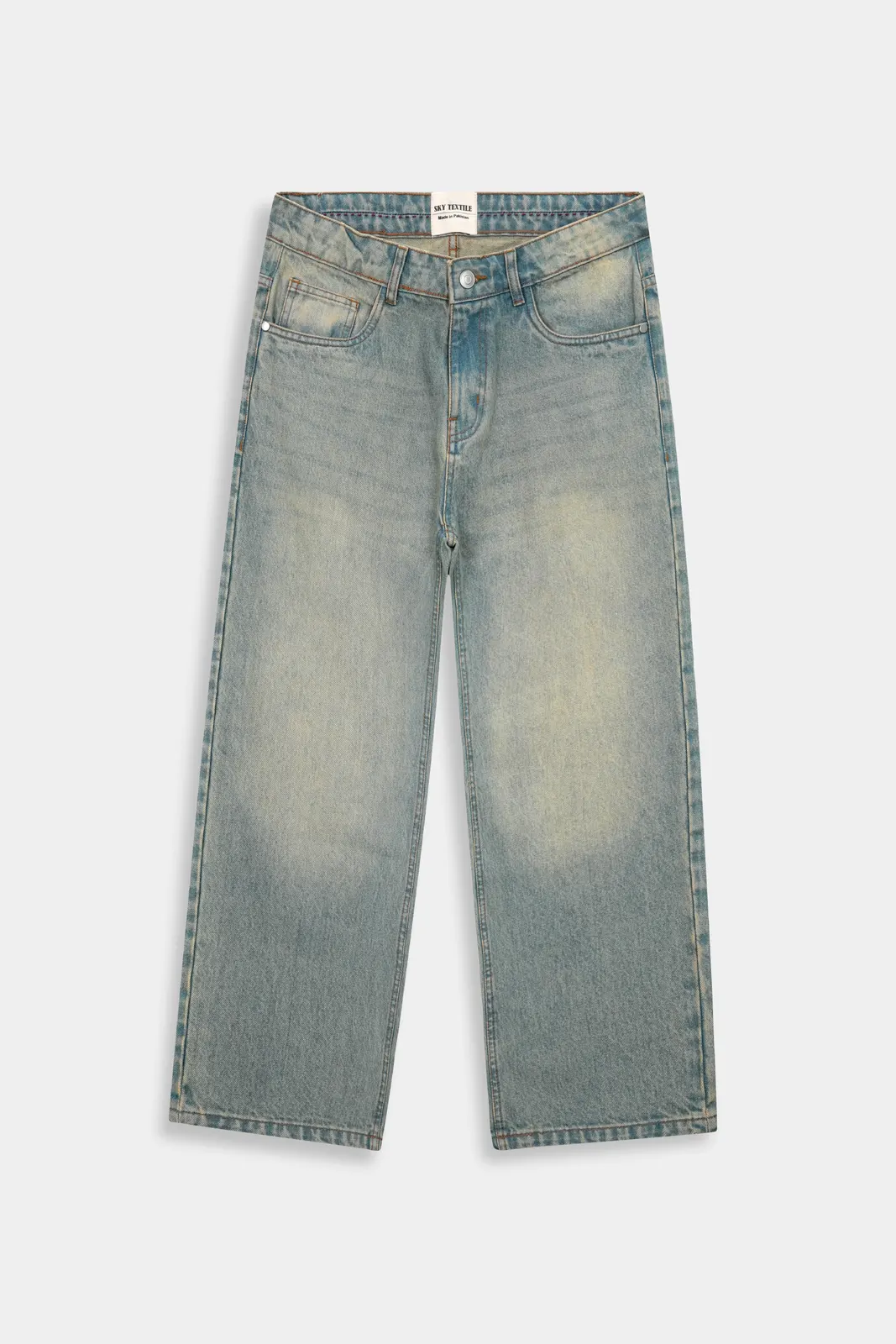 Baggy-Jeans in getönter Vintage-Waschung, Vorderansicht