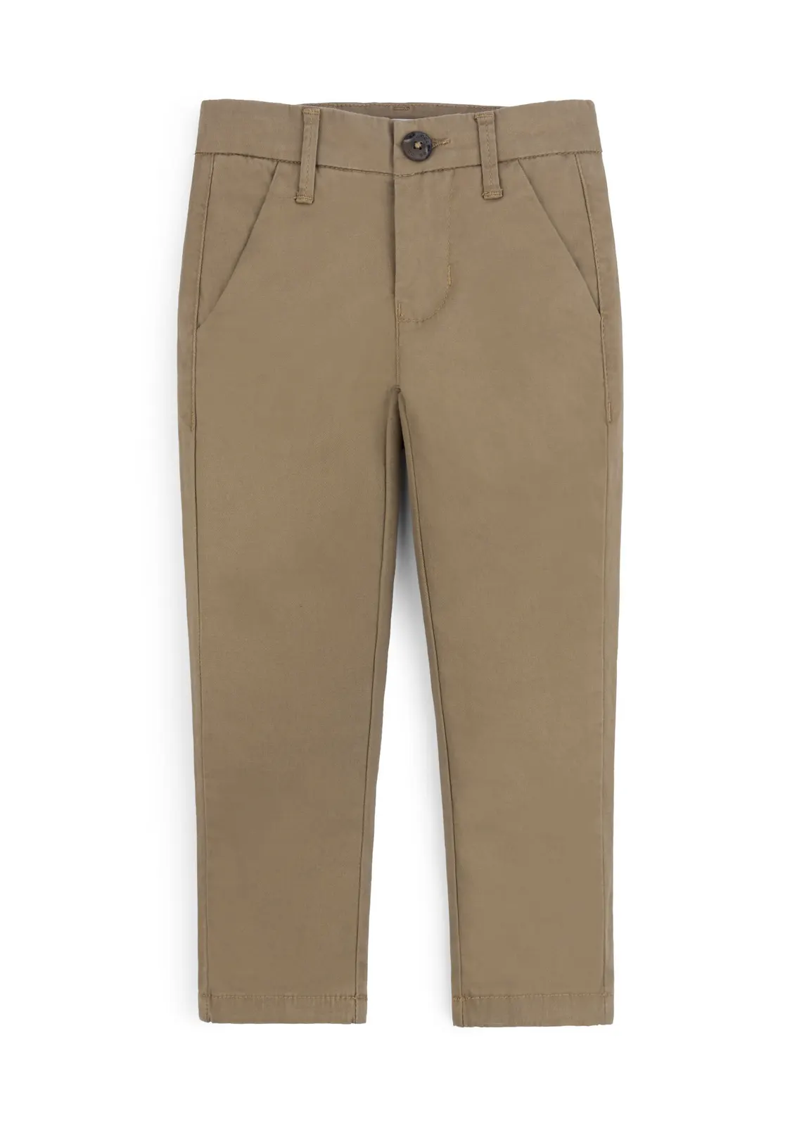 Kinder-Chino in klassischem Khaki-Baumwoll-Twill, Vorderansicht